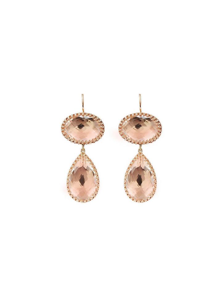 Larkspur & Hawk Lily Earrings In Rose Gold - Copper
