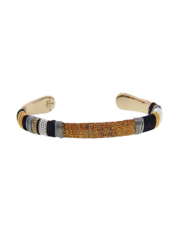 Gas Bijoux Gold And Bronze Python Massai Cuff