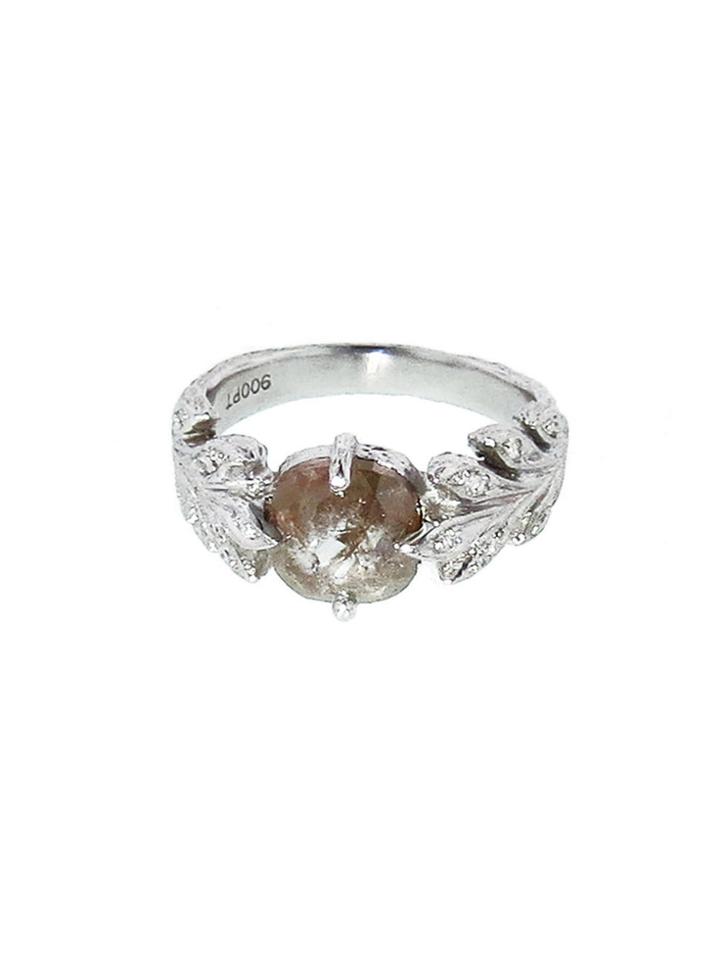 Cathy Waterman Rustic Diamond Oak Leaf Ring