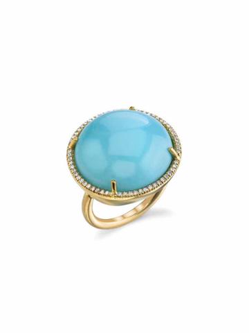 Irene Neuwirth Sleeping Beauty Turquoise Ring With Diamonds