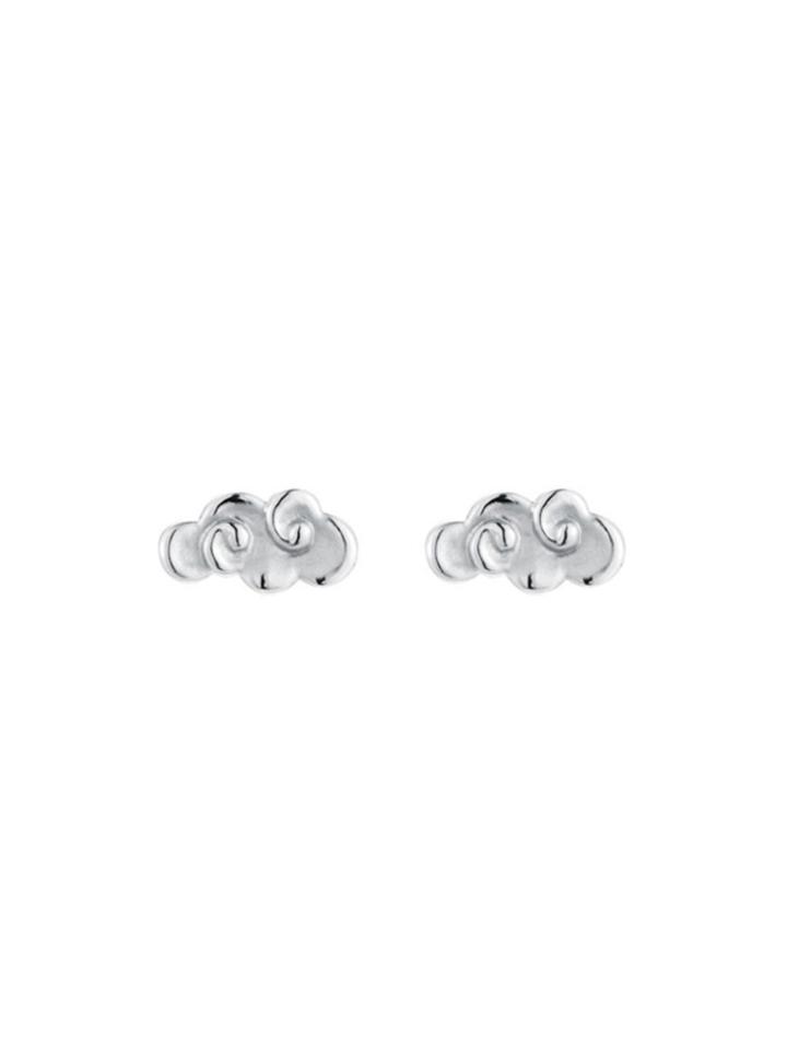 Finn Cloud Studs - White Gold