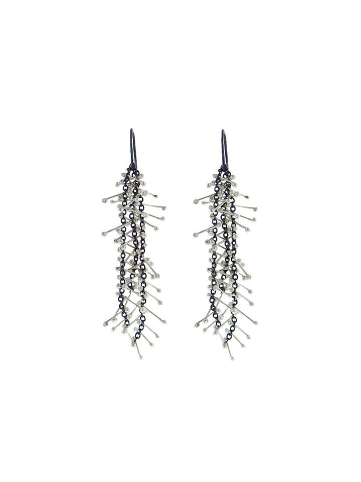 Himatsingka Stamen Silver Hook Earrings