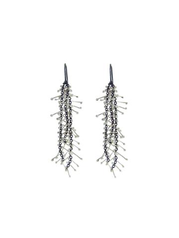Himatsingka Stamen Silver Hook Earrings