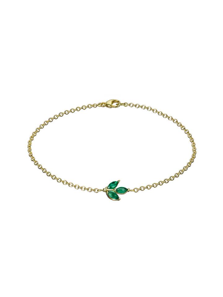 Finn Emerald Leaf Bracelet