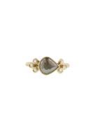 Yasuko Azuma Sideways Teardrop Grey Rustic Diamond Ring