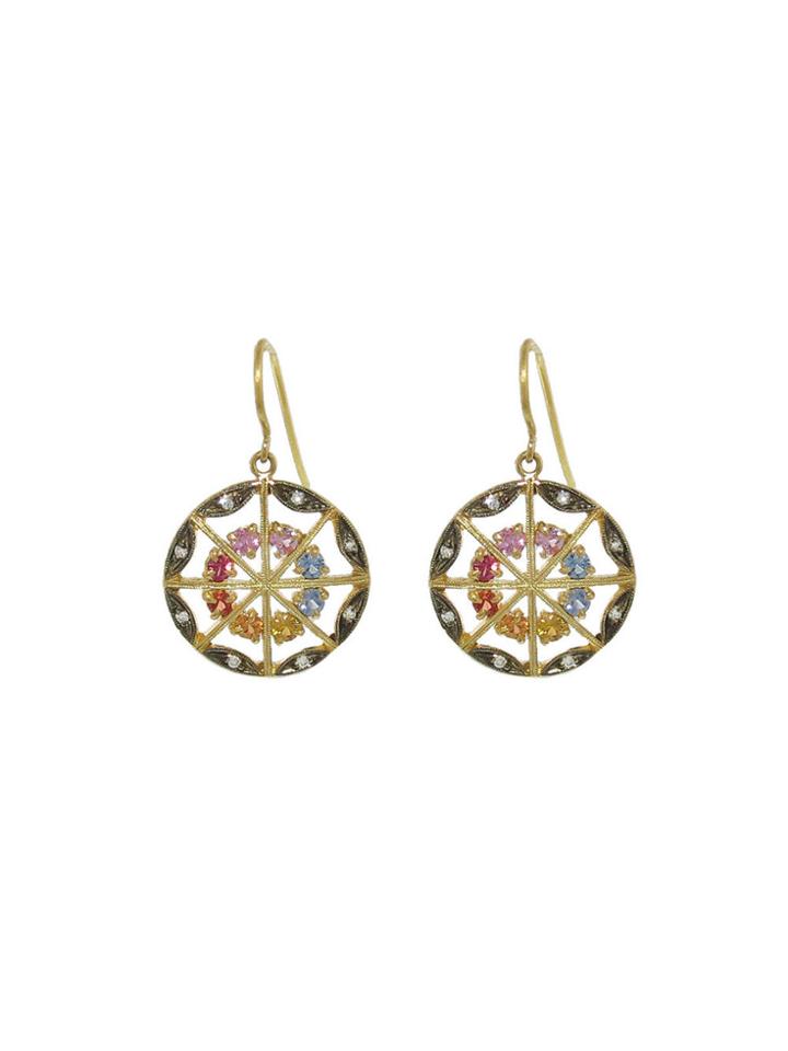 Cathy Waterman Sapphire Ferris Wheel Earrings