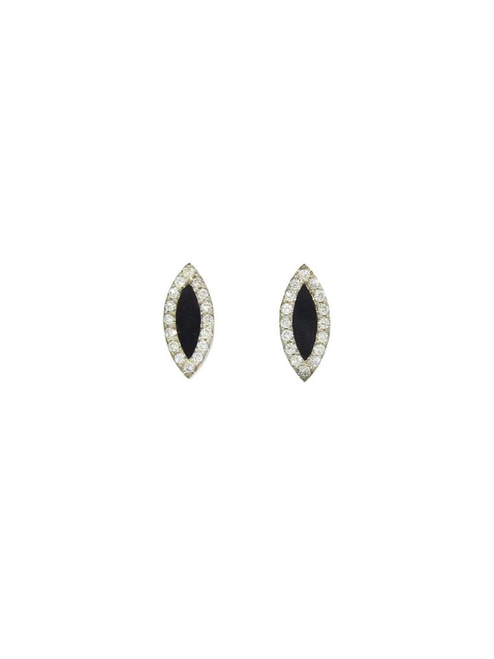 Monique Péan Black Agate Marquis Studs
