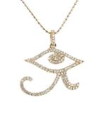Sydney Evan Eye Of Ra Necklace In Diamonds And Yellow Gold