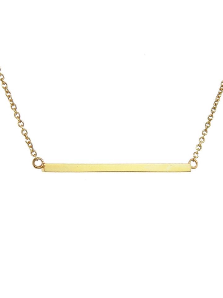 Jennifer Meyer Stick Necklace In Yellow Gold