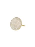 Jennifer Meyer Large Pave Diamond Circle Ring - Yellow Gold
