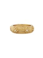 Cathy Waterman Pearskin Flowers Band - 22 Karat Gold