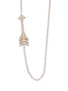 Jennifer Meyer Small Diamond Arrow Necklace - Rose Gold