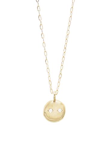 Yayoi Forest Happy Face Necklace - Yellow Gold