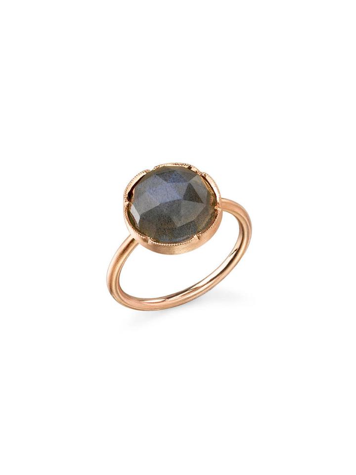 Irene Neuwirth Rose Cut Labradorite Ring In Rose Gold