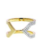 India Hicks Wide Chevron Ring With Diamonds