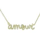 Sydney Evan Diamond Amour Necklace In Yellow Gold