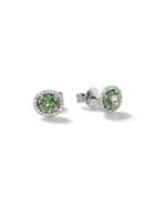 Monique Péan Green Sapphire And Pave Diamond Studs