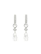 Jude Frances White Topaz Briolette Charms In White Gold