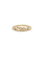 Megan Thorne Pave Slender Band With Floral Tiara