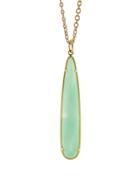 Irene Neuwirth Long Mint Chrysoprase Teardrop Charm - Yellow Gold