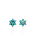 Ginette Ny Fallen Sky Star Studs - Turquoise