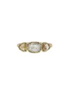 Yasuko Azuma Rustic Diamond Trio Ring - Yellow Gold