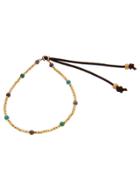 Catherine Michiels Sweetwater Pearls And Turquoise On Faceted Gold Stardust Bracelet