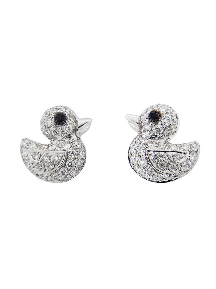 Pippo Perez Diamond Duck Studs - White Gold