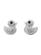 Pippo Perez Diamond Duck Studs - White Gold