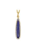 Irene Neuwirth Slender Lapis Charm With Pave Diamonds - Yellow Gold