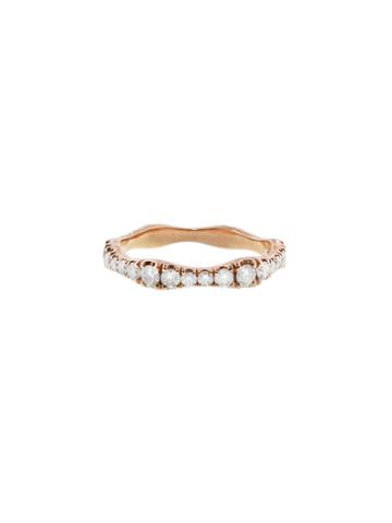 Deanna Hamro Thin Wave Diamond Thread Ring - Rose Gold