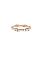 Deanna Hamro Thin Wave Diamond Thread Ring - Rose Gold
