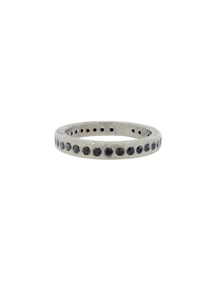 Todd Reed Black Diamond Eternity Ring In Palladium