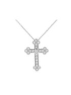 Jude Frances Medium Guinevere Diamond Cross Necklace