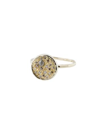 Ariko Circle Diamond Ring - White Gold