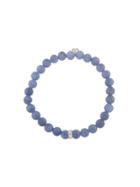 Sydney Evan Diamond Rondelle On Blue Tanzanite Beaded Bracelet