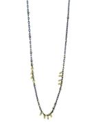 Ten Thousand Things Oxidized Silver Choker With Gold Cluster Beads