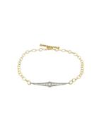 Cathy Waterman Bar Bracelet With Diamonds - Platinum