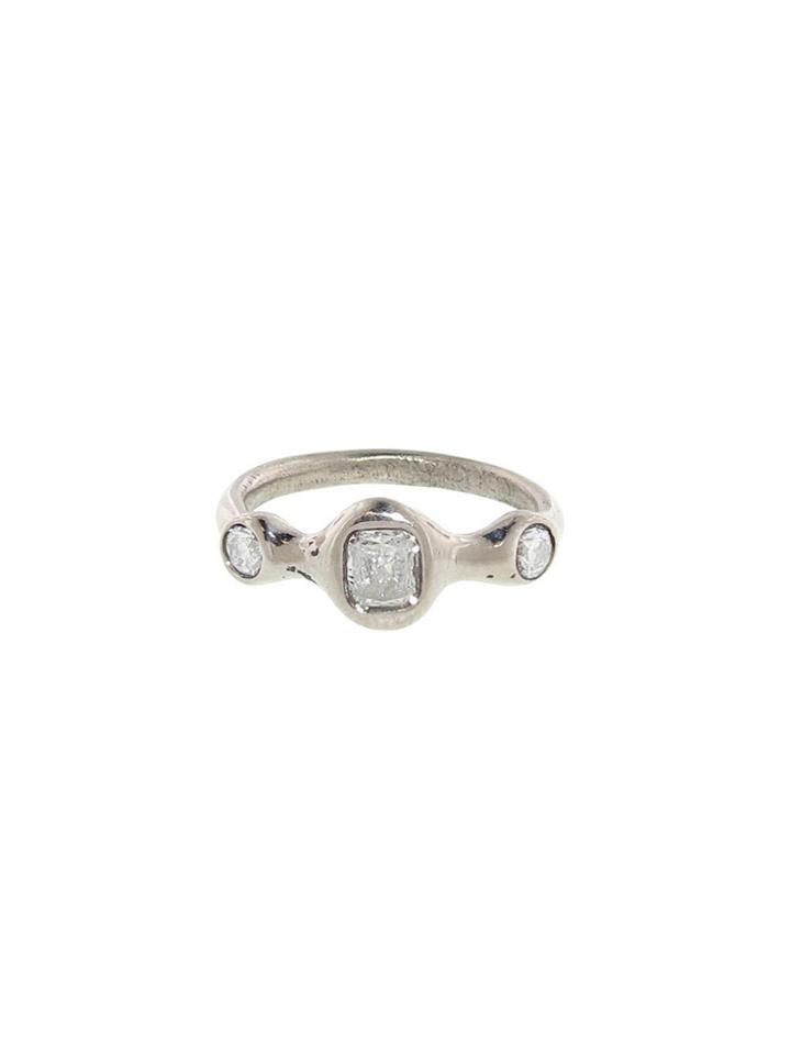 Ten Thousand Things Triple Diamond Ring - Palladium