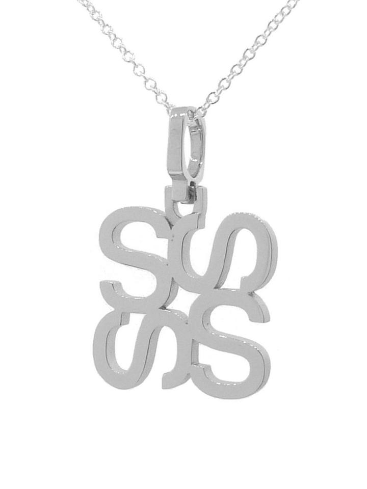 India Hicks Silver Love Letters Necklace - S
