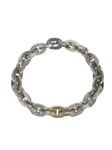 Todd Reed Link Bracelet In Palladium And Gold