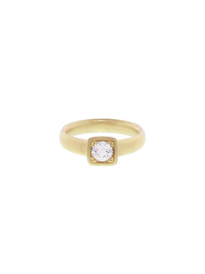 Ylang 23 Diamond Ring Framed In Yellow Gold