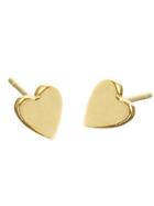 Jennifer Meyer Heart Studs - Yellow Gold