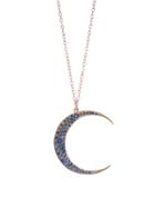 Andrea Fohrman Large Sapphire Luna Pendant - Rose Gold