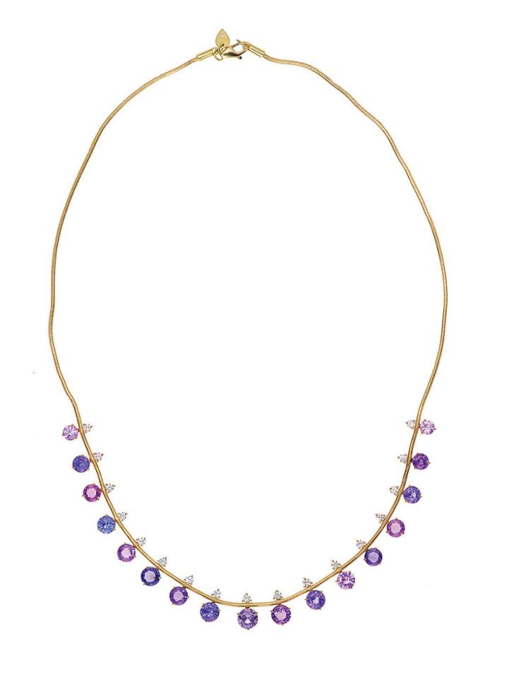 Jemma Wynne Purple Sapphire And Diamond Revival Chain