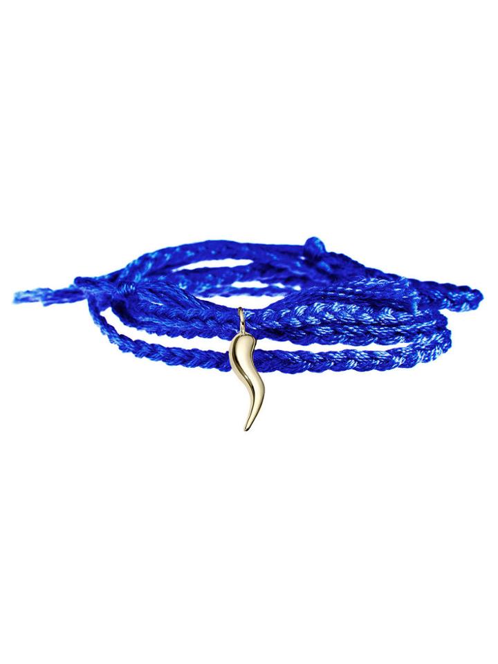 Finn Minor Obsessions Lightning Bolt On String Bracelet - 10 Karat Gold