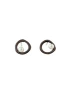 Ariko Open Circle Studs With Pearls