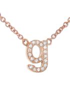 Jennifer Meyer Lowercase Diamond Necklace With Diamonds - G - Rose Gold