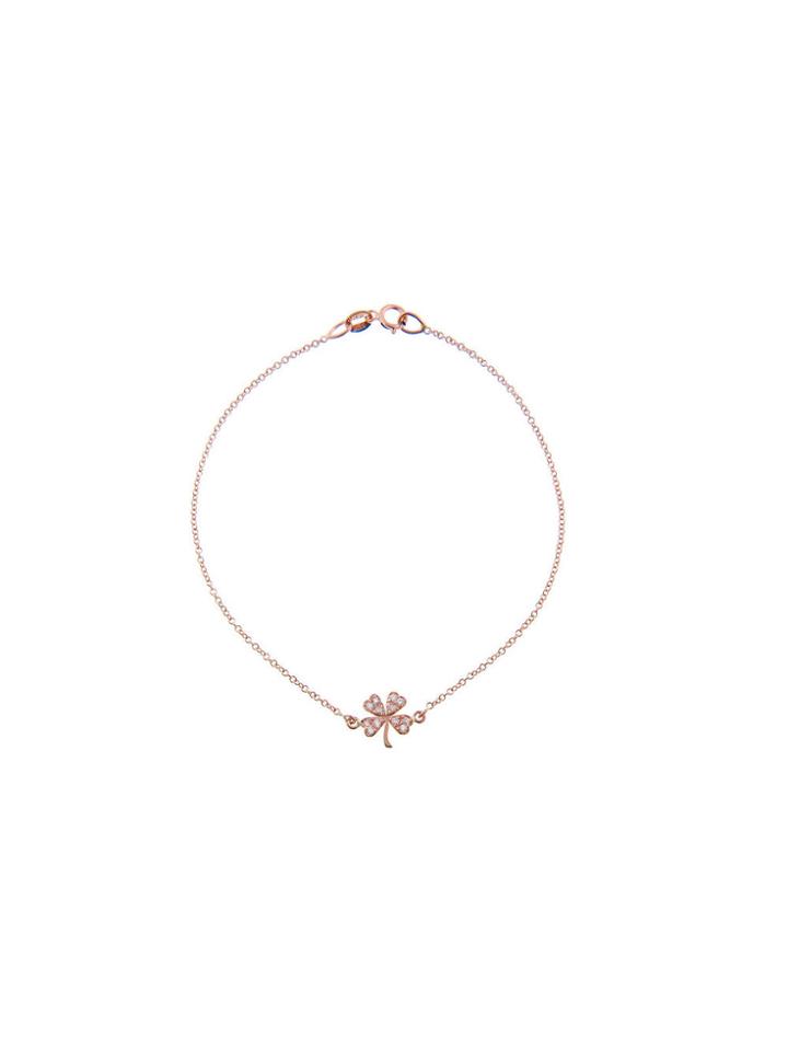 Jennifer Meyer Diamond Mini Clover Bracelet - Rose Gold
