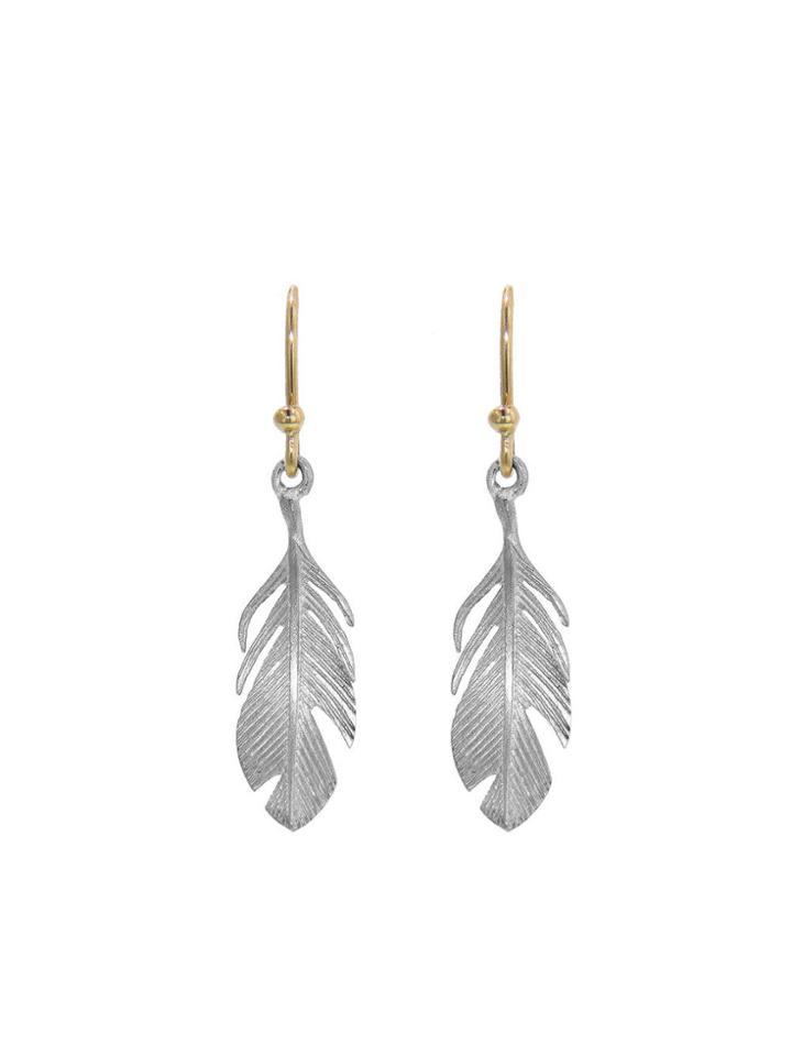 Annette Ferdinandsen Small Feather Earrings - Silver